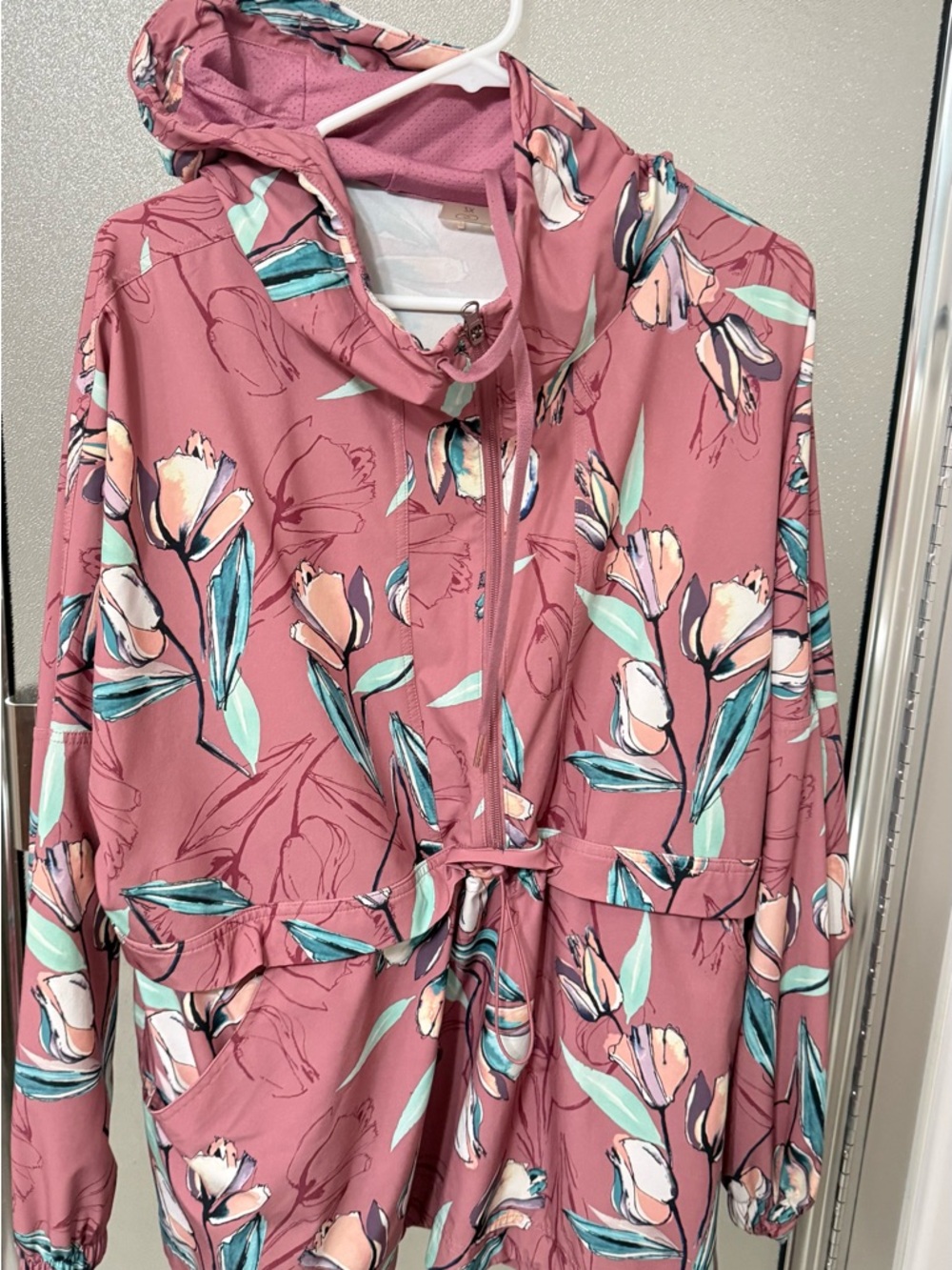 Calia Floral Hooded Jacket 2X - Picture 3 of 4